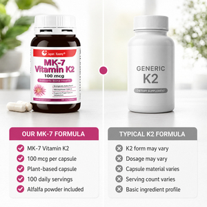 Complément de Vitamine K2 Shecome MK-7 de Haute Qualité pour le Soutien Osseux et la Santé – Capsules de Vitamine K2 MK-7 pour Adultes - Product Image 6