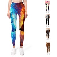 Legging Panda Cetak 3D Baru yang Dapat Disesuaikan untuk Wanita, Celana Yoga Cetak Digital, Slim Fit, Pinggang Tinggi, Pengangkat Bokong