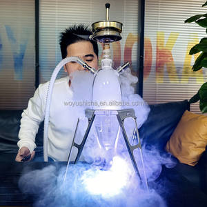 Commend 304 acier inoxydable verre narguilé Shisha <span class=keywords><strong>sans</strong></span> lumière pour fumer narguilé Sheesha <span class=keywords><strong>Chicha</strong></span> <span class=keywords><strong>tabac</strong></span> Cigarette boîte de nuit - Product Image 6