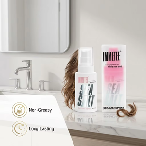 Spray au sel de mer professionnel 120 ml pour texturiser et donner du volume aux cheveux, non gras, longue tenue, pour des ondulations de plage, spray coiffant pour hommes - Product Image 2