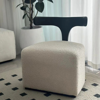 Chaise de salle à manger moderne en bois de frêne nordique, chaise d'appoint unique avec revêtement en tissu Teddy pour restaurant, maison, salle à manger