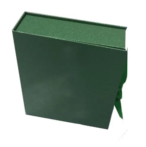 Fabricante de luxo flip top ímã dobrável personalizado caixa de papelão de papel com fecho de fita