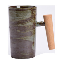 Tasses en céramique rétro rustique de style japonais écologiques vintage pour le bureau, tasses en porcelaine Kung Fu, tasses en argile polymère