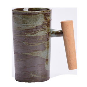 Tazas de cerámica rústicas Retro mate de estilo japonés ecológico de oficina Vintage, taza de arcilla polimérica de té de Kung Fu de porcelana - Product Image 2