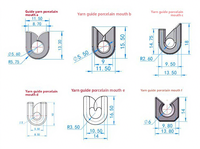 Accessoires pour machines textiles : Guide en céramique d'alumine pour fil clair, pour machines à ébavurer et à bobiner, fabriqués en Chine continentale