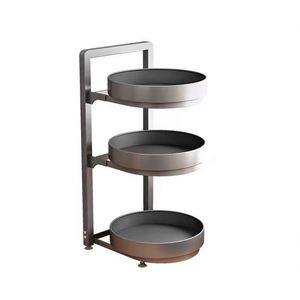 Modern Multi Layer Metal Spice Rack <b>Kitchen</b> Organizer with Rotating Stand for Home <b>Storage</b> - Product Image 5