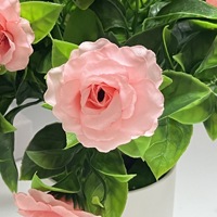 14 Kunstmatige zijden rozen in pot, decoratie voor thuis, binnenhuisdecoratie, bruiloft & feest, landschapsdecoratie, bloemen