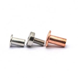 Rivets métalliques non standard personnalisés, norme ISO, en acier inoxydable nickelé, plusieurs types, solides, semi-tubulaires, pour stores. - Product Image 4