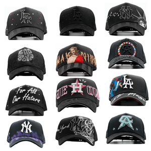 <span class=keywords><strong>2025</strong></span> Trong Kho Bán Buôn G5 Tùy Chỉnh 5 Bảng Điều Chỉnh Da Lộn Rộng vành Snapback Mũ Râu Vàng Originales Gorra Ban Đầu Dandy Mũ - Product Image 2