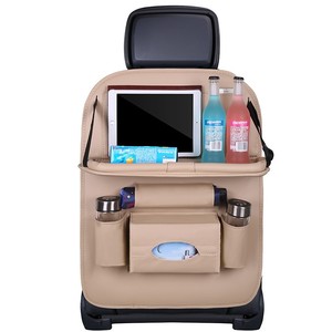 Bolsa de Armazenamento para Banco de Carro em Couro Impermeável, Grande Capacidade, Adequada para Mesa Dobrável no Banco Traseiro para Crianças - Product Image 5
