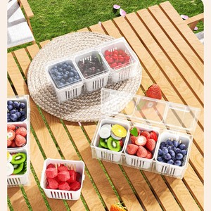 Boîte de rangement de bureau 3 en 1, étagère à épices de cuisine, récipient pour réfrigérateur avec couvercle pour le stockage des oignons verts, du gingembre et de l'ail - Product Image 3