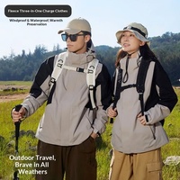 Veste bomber imperméable d'extérieur 3 en 1 doublée de polaire, softshell, épaules tombantes, vêtements de sport d'hiver pour hommes