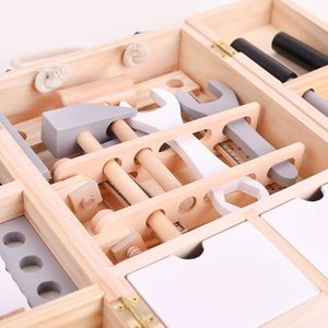 Stem Pretend Assemble Construction <b>Wooden</b> Play <b>Tools</b> <b>Box</b> Kits Kids <b>Tool</b> Set Toys for Boys - Product Image 2