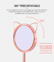 Miroir de maquillage rond de haute qualité avec écran tactile LED et 3 lumières LED, choisissez votre miroir de maquillage