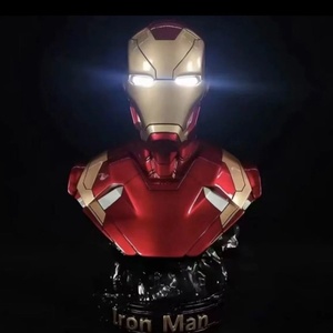 Buste lumineux Iron Man MK46 Avengers transfrontalier surdimensionné en résine avec emballage en boîte colorée, modèle <span class=keywords><strong>de</strong></span> décoration <span class=keywords><strong>Marvel</strong></span>, <span class=keywords><strong>cadeau</strong></span> - Product Image 1