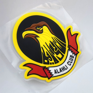 Football Iron On Badge Silicone Hot Press Sticker Custom 3d Embossed Logo TPU Heat Transfer Patches For Apparel Cap