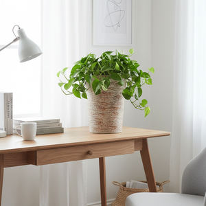 Maceta Leizisure Jepson Retro Creativa de Resina de Magnesio, Personalizada, con Diseño de Hoja de Tigre, Grande, con Autorriego - Product Image 6