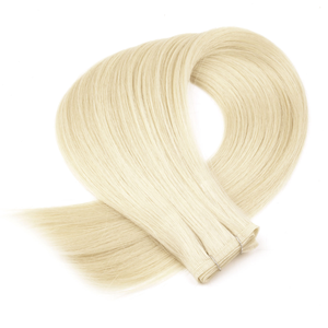 Extensions de cheveux humains Remy 100% chinois en gros, trame Genius, cuticules alignées, double épaisseur, sans perte, couleur claire, lisses naturelles - Product Image 2