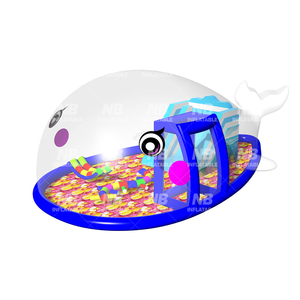 Inflable Comercial Transparente de PVC, Brincolín Infantil con Forma de Ballena, Carpa de Burbujas de Cristal, Parque de Bolas Oceánicas para Interiores - Product Image 3