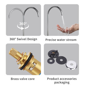 <span class=keywords><strong>Grifo</strong></span> Purificador de Agua de Aleación de Zinc con <span class=keywords><strong>Doble</strong></span> Manija y Ósmosis Inversa Sin Plomo para Uso Comercial y Doméstico WOSFER con Garantía de 3 Años - Product Image 4