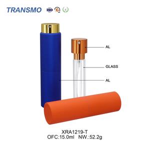 Flacon de parfum vide en verre rond de luxe de 15 ml, fond épais, rechargeable avec un vaporisateur à pompe à fine brume pour l'emballage d'huile de parfum - Product Image 3