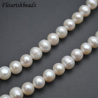 Perles d'eau douce naturelles en gros, tendance, forme ronde plate, perles en vrac pour la fabrication de bijoux pour femmes, collier, bracelet