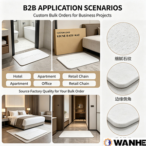Tapis de bain en terre de diatomée écologique personnalisé <span class=keywords><strong>FIGOO</strong></span>, antidérapant, super absorbant, séchage rapide, pour la maison et l'hôtel - Product Image 5
