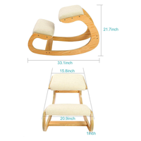 Chaise ergonomique de bureau à genoux, chaise à bascule, tabouret pliant en bois de bambou pour la maison, le bureau, siège correcteur de Posture pour le soutien du dos