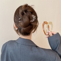 DREAM FASHION Élégant et robuste bâtonnet et épingle à cheveux français en acétate de cellulose fait main, motif écaille de tortue - Personnalisable pour les fêtes