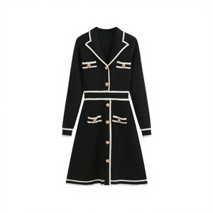 Nuevo Vestido de Punto Holgado de Verano para Mujer, Estilo Vintage, Ecológico, de Manga Larga, Cuello Vuelto, Largo Medio y Cintura Alta - Product Image 3