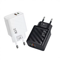 Adaptateur secteur USB-C PD QC4.0 à double port GAN 35W, charge rapide originale pour téléphone portable et tablette