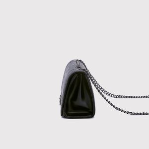 Sac à bandoulière en PU pour femme MiFaktor avec chaîne métallique, sangle réglable, grande capacité, style vintage, taille M - Product Image 4