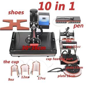 Presse à Chaud Manuelle Multifonctionnelle 10-en-1 pour Sublimation – Combo pour Chaussures, Casquettes, Tasses, T-shirts – Zone de Pressage 30x38cm - Product Image 3