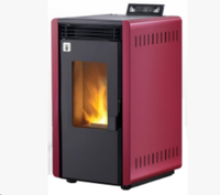 Cheminées à granulés modernes autoportantes en acier, 6 kW, haute efficacité, éco-conçues, avec télécommande