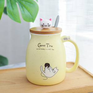 Tazze in Ceramica 3D a Forma di Gatto Carino Seaygift, Tazze Creative per Latte, Caffè e Tè, Tazze Uniche in Porcellana con Coperchio e Cucchiaio - Product Image 6