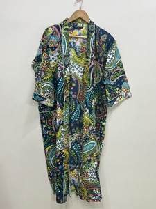 Kimono Largo de Algodón, Talla Única, Holgado y Cómodo para Cualquier Talla, Aproximadamente 50 Pulgadas, Proveedor de la India - Product Image 6