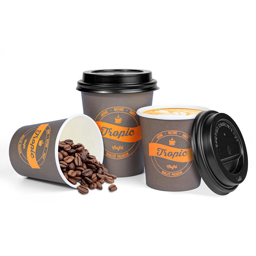 ZJPACK Eco-Friendly Single Wall Craft Paper Cups with Custom Logo Printing for Coffee & Hot Drinks