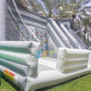 Tobogán <span class=keywords><strong>de</strong></span> agua seca inflable para escalada en roca para piscina, <span class=keywords><strong>castillo</strong></span> hinchable al por mayor con Pared <span class=keywords><strong>de</strong></span> escalada y tobogán - Product Image 4