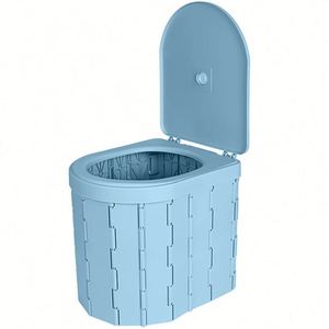 Toilette portable pliable pour le camping, à fixer sur la voiture, écologique, utilisation en extérieur, anti-odeurs, antidérapante, toutes saisons - Product Image 1