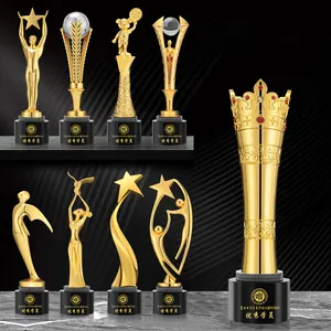 Troféu de cristal personalizado por atacado do award trofy com seu próprio logotipo personalizado