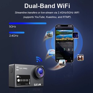 Videocamera Sportiva SJ8 Pro 4K Ultra HD 1080p con Stabilizzazione a 6 Assi, Doppio Schermo, Dash <span class=keywords><strong>Cam</strong></span> per Moto, Fotocamera Panoramica a 360° - Product Image 5