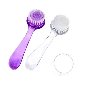 Supplier Clean Long Handle Remove Scrub Nylon Face Gel Soft Acrylic Powder Dust Art Cleaning Brush Nail Plastic Tools Manicure