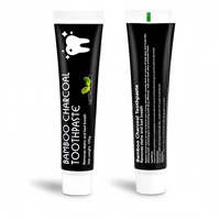 Dentifrice blanchissant au charbon de bambou personnalisé avec logo, menthe naturelle, élimine les taches de fumée, de café et de thé, haleine fraîche, vente en gros