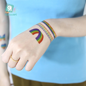 Tatuaggi Temporanei Glitterati <span class=keywords><strong>Arcobaleno</strong></span> per Bambini, Tatuaggi Pride, Farfalle, Cuori, <span class=keywords><strong>Arcobaleno</strong></span> per Feste Pride e Regali per Bambini - Product Image 6