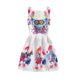 Yeni yaz 2020 çocuk elbise kolsuz jakarlı saf pamuk kız prenses elbise
