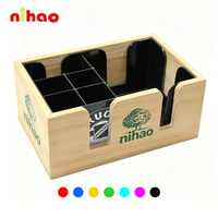 NIHAO Distributeur de serviettes en bois commercial, support de serviettes de table, porte-serviettes pour restaurants, cafés, hôtels