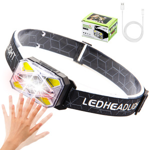 Ledheadlight <b>Sensor</b> Headlamp Rechargeable Led <b>Light</b> Red Green White Outdoor Camping With Usb Charging - Product Image 1