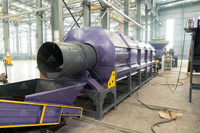 Broyeur à marteaux industriel grande capacité pour fûts métalliques de déchets dangereux, ligne de recyclage de barils d'acier et de fûts à huile