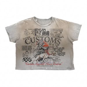 Camiseta Vintage de Algodón para Hombre, 300 g/m², con Logotipo Personalizado, Diseño Gráfico Legacy, Efecto Desgastado, Cuello Redondo, Estilo Urbano, Color Gris - Product Image 1
