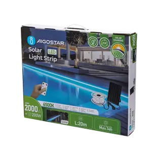 Striscia LED Solare 20m 6500k 200w per Illuminazione Esterna Efficiente, Decorativa ed Ecologica, Ideale per Giardini ed Eventi. - Product Image 3